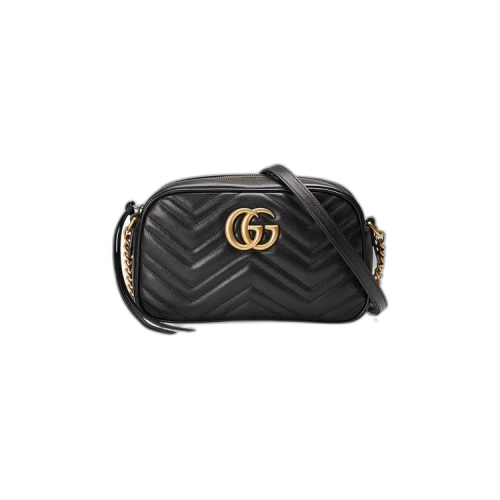 Gucci GG Marmont Small Matelassé Shoulder Bag 'Black'