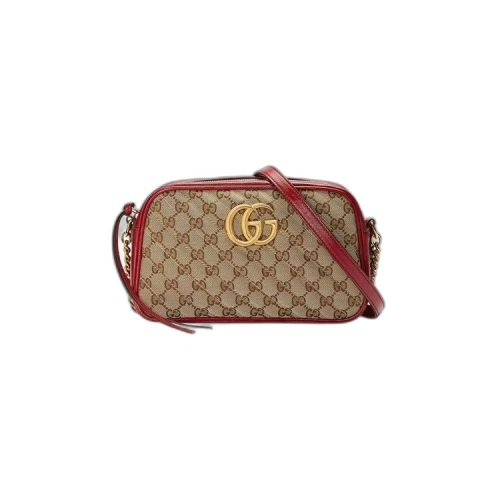 Gucci GG Marmont Small Shoulder Bag 'Beige/New Cherry Red'
