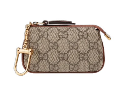 Gucci GG Supreme Key Pouch Beige/Ebony