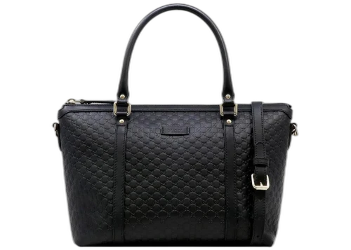 Gucci Convertible Tote Medium Microguccissima Black