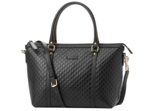 Gucci Guccissima Shoulder Bag Micro Black