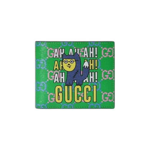 Gucci Raccoon Print Wallet 'Green'