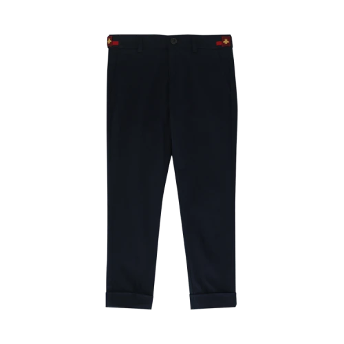 Gucci Kids Cuffed Trouser Pants 'Navy'