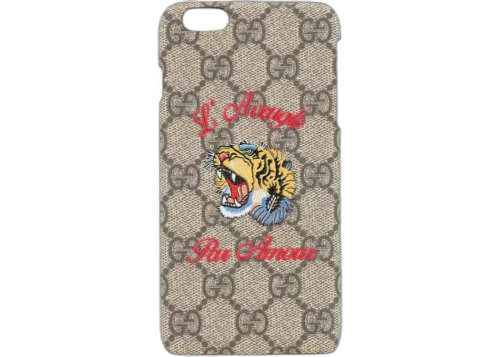 Gucci Women's Tiger Head iPhone 6 Case Beige
