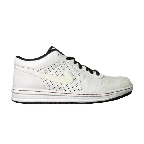 Jordan Alpha 1 Low White/Black-Varsity Red