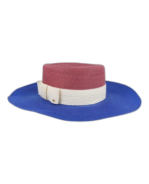 Gucci Colorblock Flat Top Hat Pink