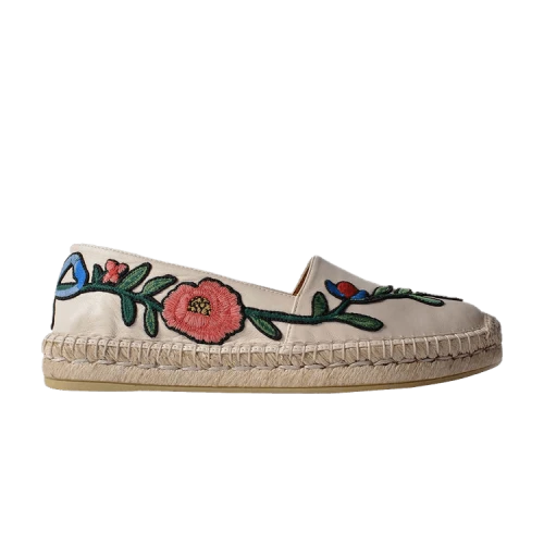 Gucci Embroidered Espadrille 'White Floral' (Women's)