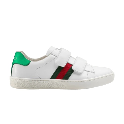 Gucci Ace Velcro Kids 'White Green Red'