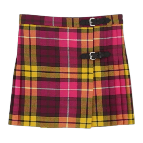 Gucci Kids Tartan Wool Skirt 'Yellow/Pink/Black'