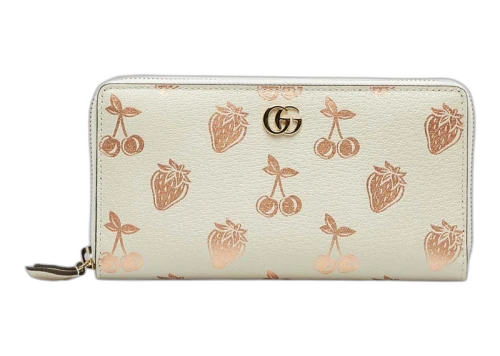 Gucci GG Berry Marmont Long Wallet White