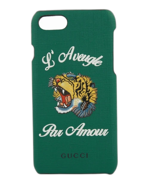 Gucci Tiger Head iPhone 7 Case Emerald