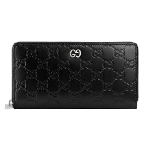 Gucci Signature Zip Around Wallet 'Black'