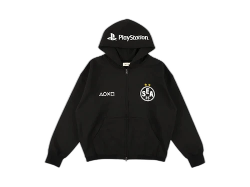 Playstation x Wind and Sea Team Zip Hoodie Black