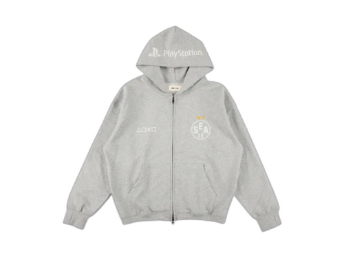 Playstation x Wind and Sea Team Zip Hoodie Gray