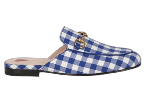 Gucci Princetown Gingham Slippers Sandals Sweet Almond Print (Women's)