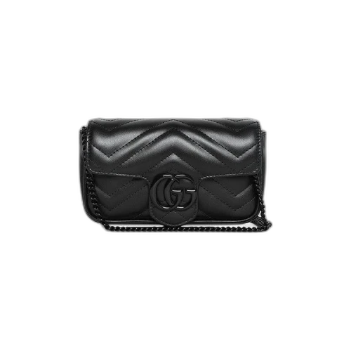 Gucci GG Marmont Matelasse Super Mini Bag 'Black'