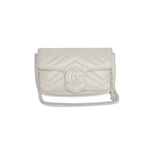Gucci GG Marmont Matelasse Super Mini Bag 'White'