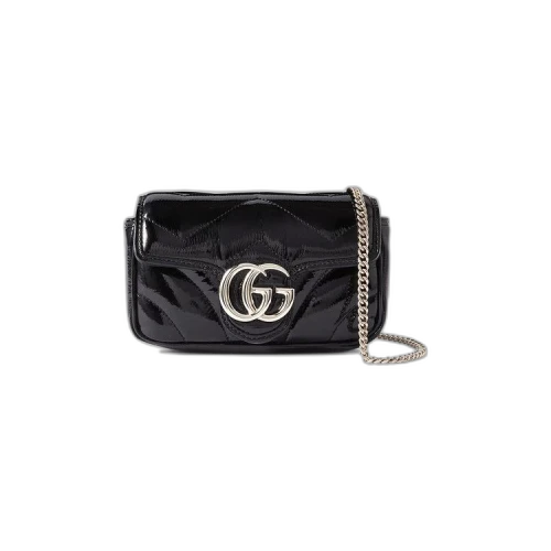 Gucci GG Marmont Patent Leather Super Mini Bag