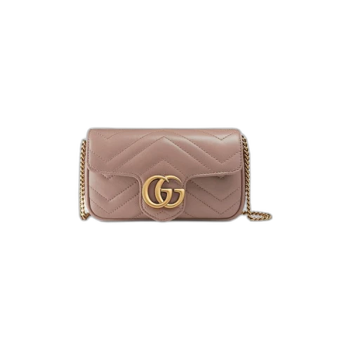 Gucci GG Marmont Matelassé Leather Super Mini Bag 'Beige'