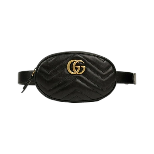 Gucci Quilted Leather GG Marmont Matelassé Belt Bag 38/95 'Black'