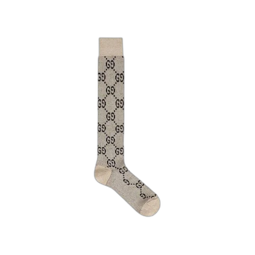 Gucci Lamé GG Socks 'Ivory'