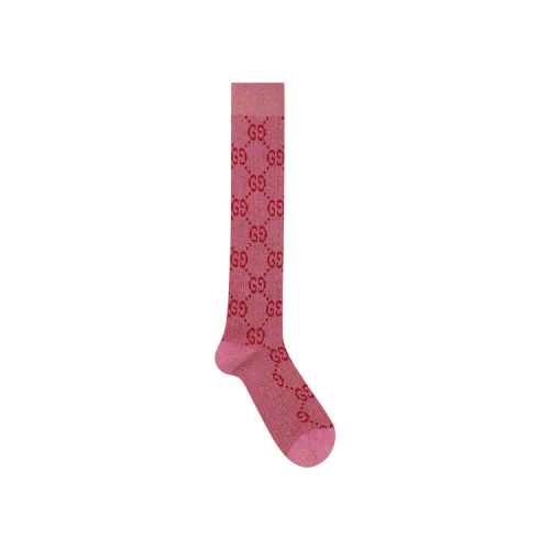 Gucci Lamé GG socks 'Pink'