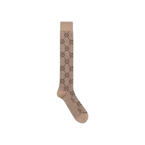 Gucci Lamé GG socks 'Tan'