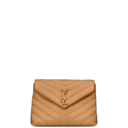 Saint Laurent Monogram Quilted Shoulder Bag 'Natural Tan'