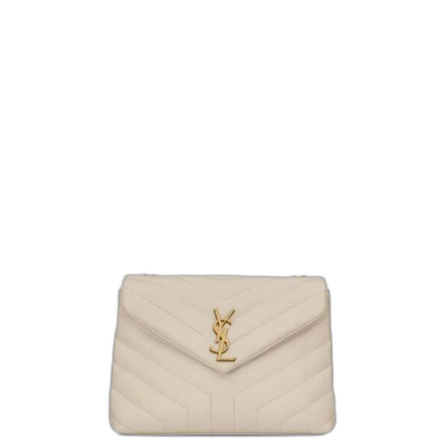 Saint Laurent Small Loulou Matelasse Leather Shoulder Bag 'Blanc Vintage'