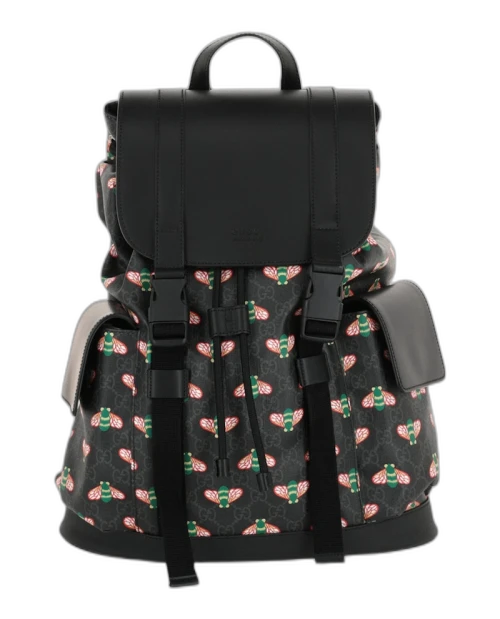 Gucci Bestiary Bees Backpack Black