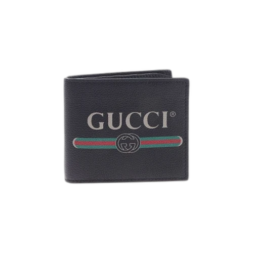 Gucci Logo Bi-Fold Wallet 'Black'