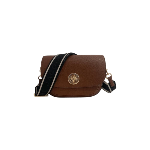 Marc Jacobs Signet Turnlock Saddle Bag Cognac