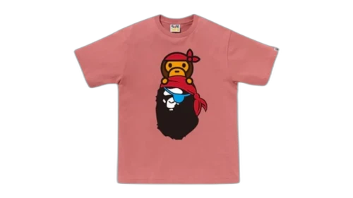 BAPE Pirate Milo On Ape Head Tee (SS25) Pink