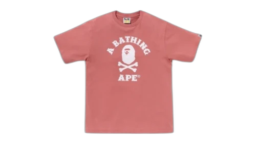 BAPE Ape Crossbone College Tee (SS25) Pink