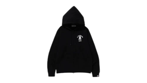 BAPE Ape Crossbone College Zip Hoodie Gray