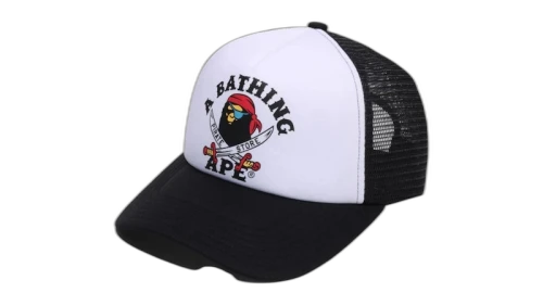 BAPE Ape Crossbone College Mesh Cap Pink