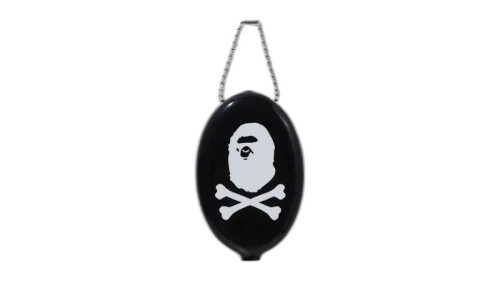 BAPE Ape Crossbone Coin Case Black