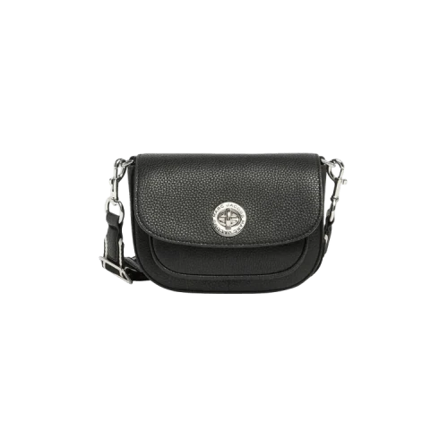 Marc Jacobs Signet Turnlock Small Saddle Bag Black