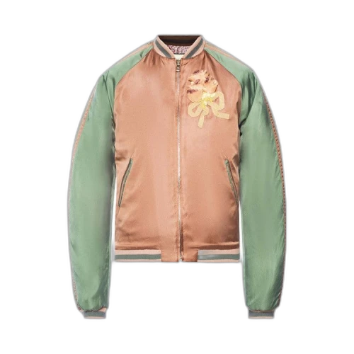 Gucci Logo Bomber Jacket 'Pink/Green'