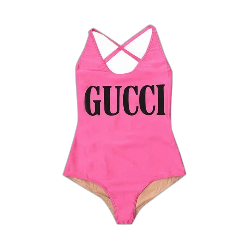 Gucci Logo Swimsuit 'Pink'
