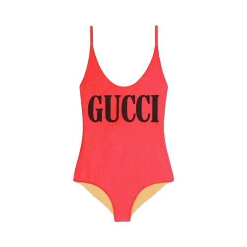 Gucci Logo Swimsuit 'Red'
