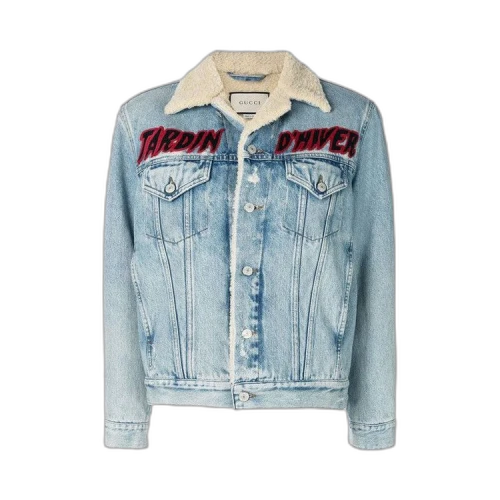 Gucci Embellished Denim Jacket 'Blue'