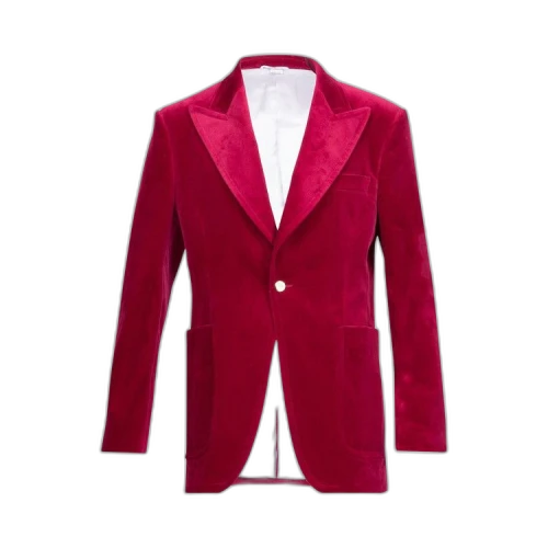 Gucci Velvet Single Breasted Blazer 'Red'