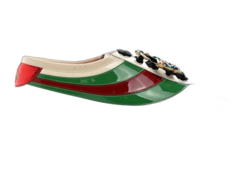 Gucci Falacer Patent Leather Sneaker White Red Crystal (Women's)