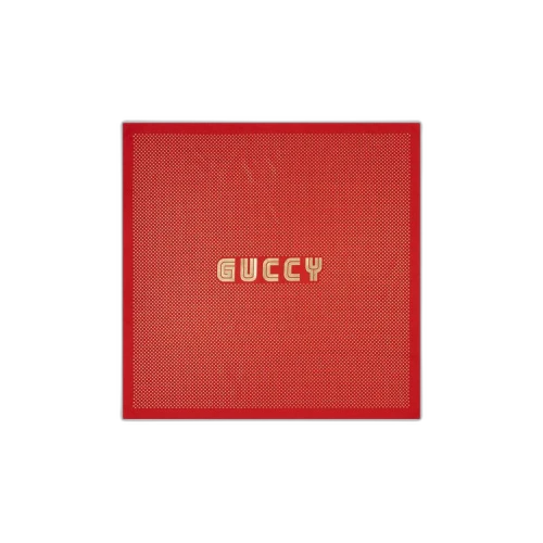 Gucci Guccy Print Scarf 'Red'