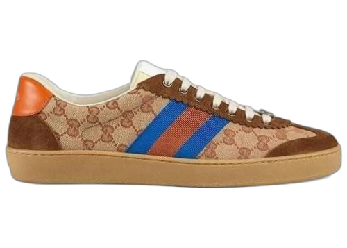 Gucci G74 Web Low Sneakers Brick Red Beige