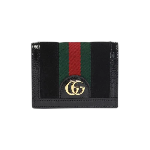 Gucci Ophidia Suede Card Case 'Black'