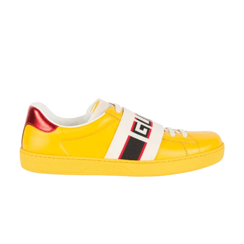 Gucci Ace Stripe Leather 'Yellow'