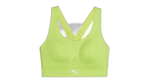 Puma Women's Power Breathe Run Sports Bra Lime Pow