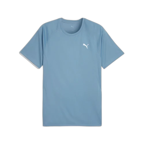 PUMA Velocity Running T Shirts Men's Zen Blue Crew Neck Moderate